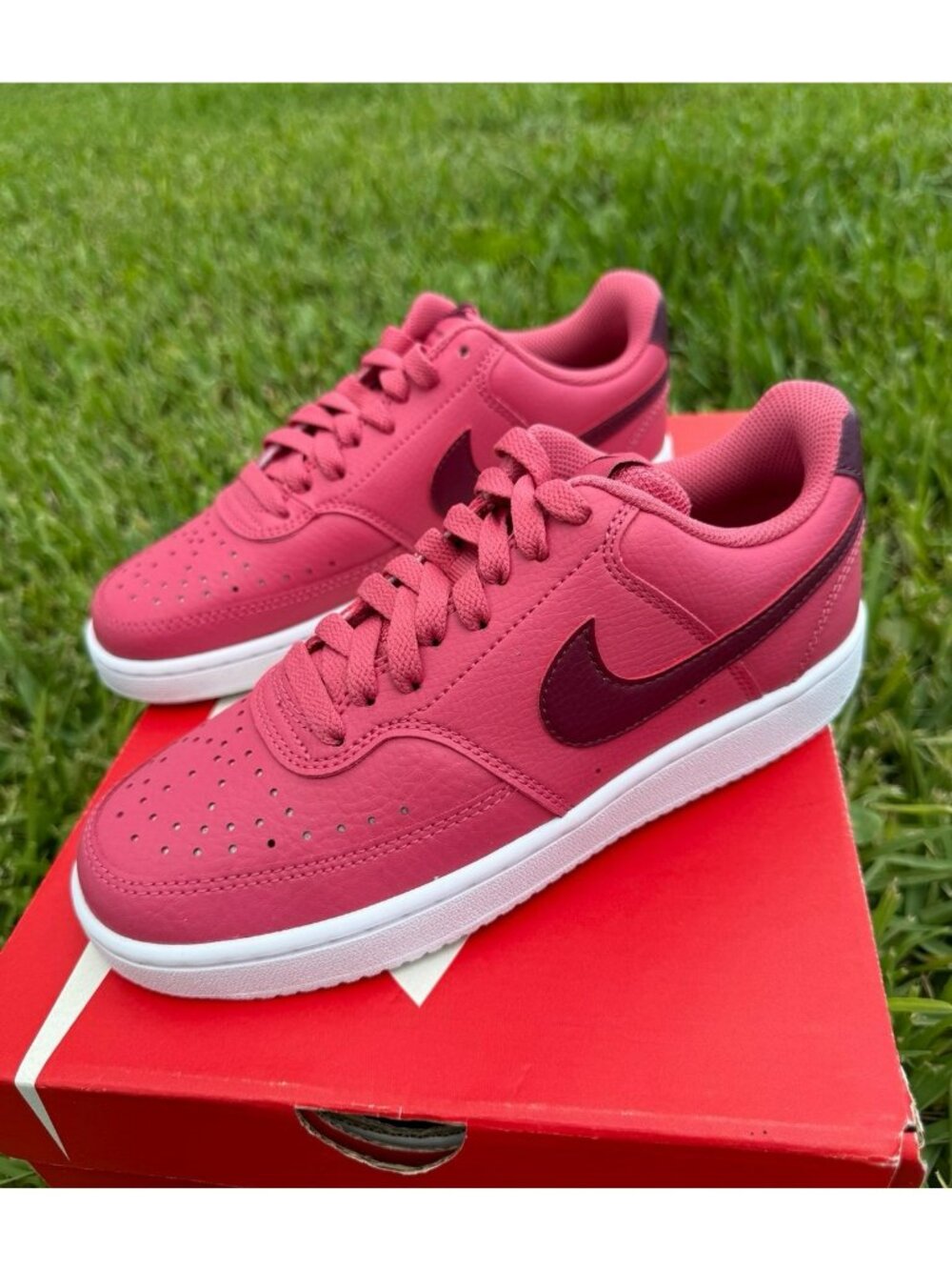 6.5 WOMEN'S NIKE COURT VISION LOW CD5434-600   ARCHARD PINK / GLOW / WHITE